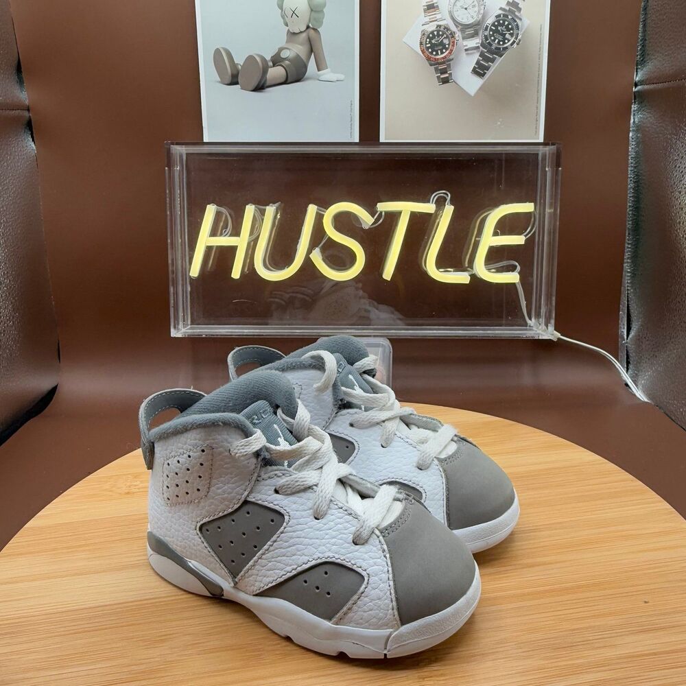 Jordan Kids Grey and White Sneakers